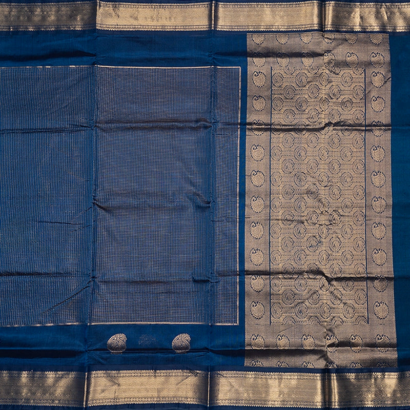 Hayagrivas Midnight Blue Kanchi Silk Cotton Saree SSCBF178I3-6