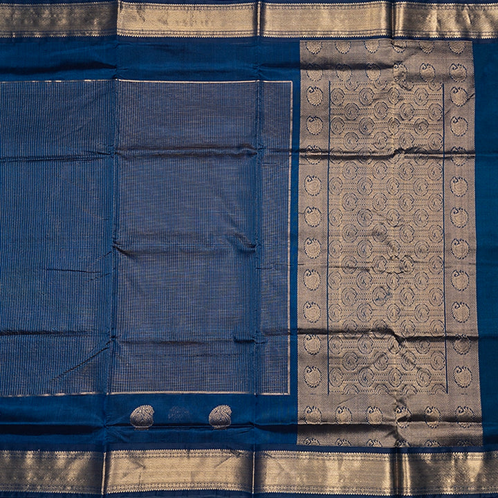Hayagrivas Midnight Blue Kanchi Silk Cotton Saree SSCBF178I3-6