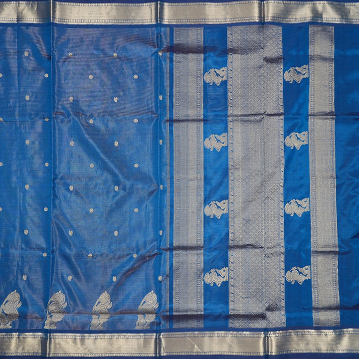 Hayagrivas Rama Blue Kanchi Silk Cotton Saree SSCBF178I4-11