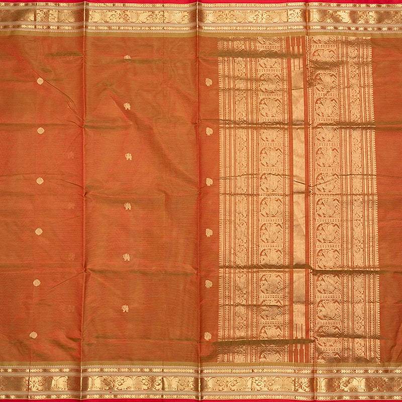 Hayagrivas Sampanga Green Kanchi Silk Cotton Saree SSCBF179I5-14