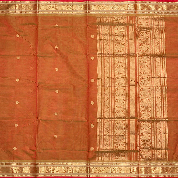 Hayagrivas Sampanga Green Kanchi Silk Cotton Saree SSCBF179I5-14