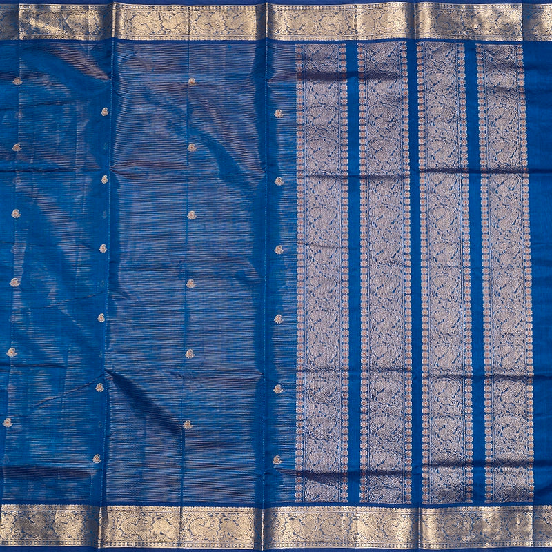 Hayagrivas Purplish-Blue Kanchi Silk Cotton Saree SSCBF179I11-4
