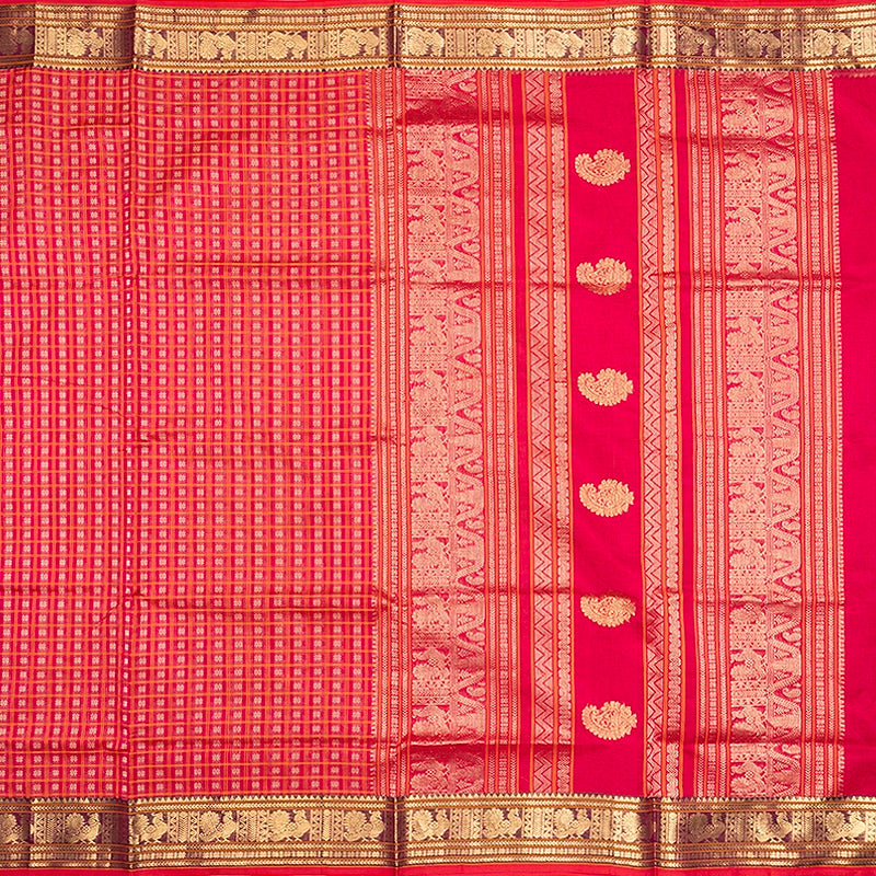 Hayagrivas Rani Pink Kanchi Silk Cotton Saree SSCBF179I12-6