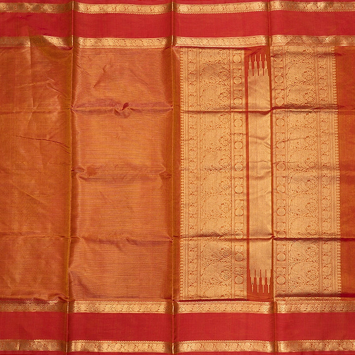 Hayagrivas Sunset Orange Kanchi Silk Cotton Saree SSCBF179I13-7