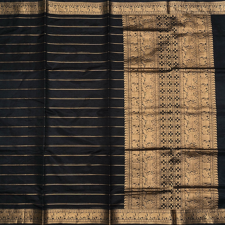 Hayagrivas Black Kanchi Silk Cotton Saree SSCBF179I5-17