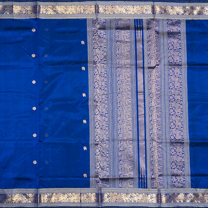 Hayagrivas MS Blue Kanchi Silk Cotton Saree SSCBF179I5-22