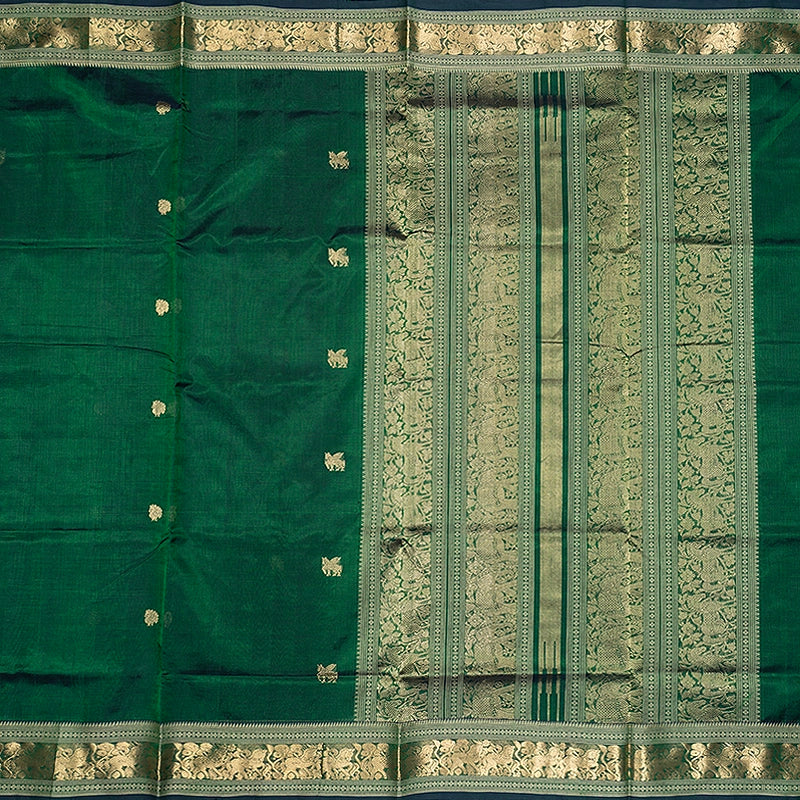 Hayagrivas Bottle Green Kanchi Silk Cotton Saree SSCBF179I5-31