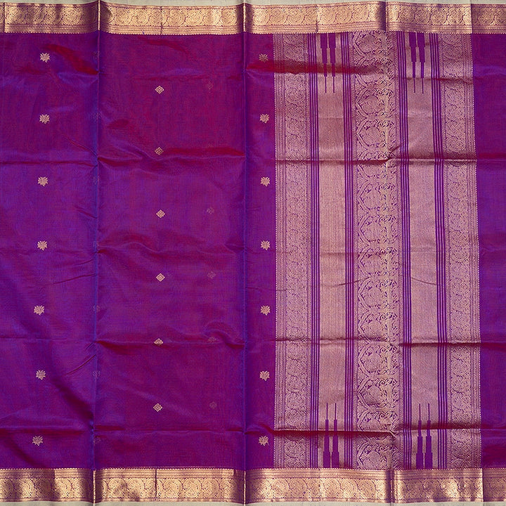 Hayagrivas Reddish-Purple Kanchi Silk Cotton Saree SSCBF179I5-36
