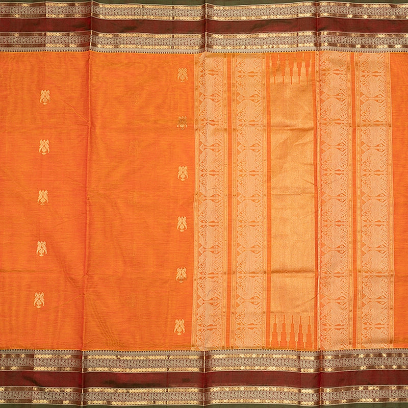 Hayagrivas Mambazham Orange Kanchi Silk Cotton Saree SSCBF179I5-38