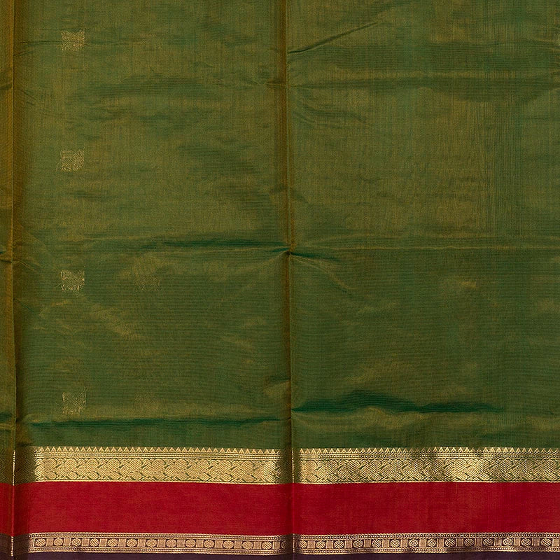 Hayagrivas Parrot Green Kanchi Silk Cotton Saree SSCBF179I5-9