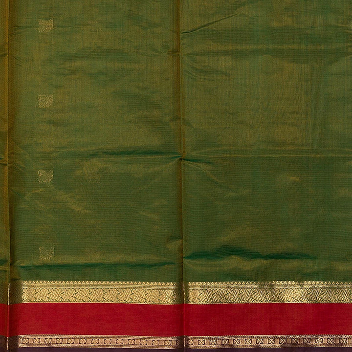 Hayagrivas Parrot Green Kanchi Silk Cotton Saree SSCBF179I5-9