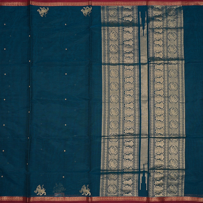 Hayagrivas Rama Blue Kanchi Silk Cotton Saree SSCBF179I7-4