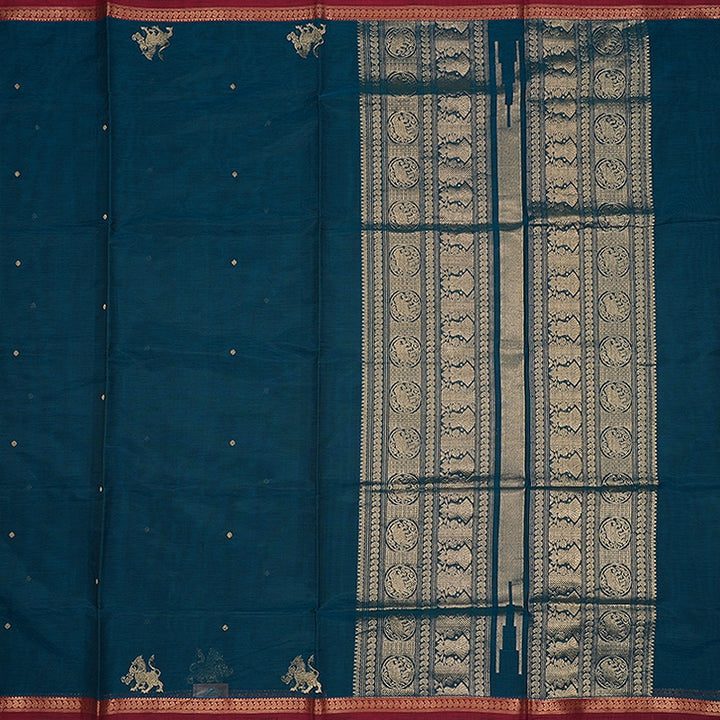 Hayagrivas Rama Blue Kanchi Silk Cotton Saree SSCBF179I7-4