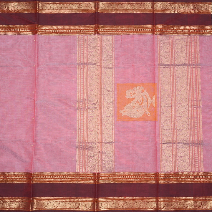 Hayagrivas Light Pink Kanchi Silk Cotton Saree SSCBF179I9-15