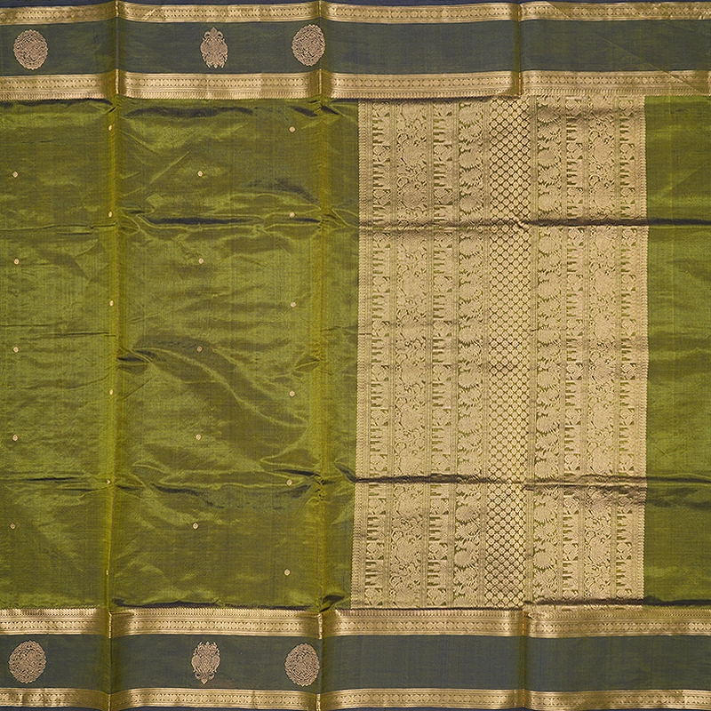 Hayagrivas Mehandi Green Kanchi Silk Cotton Saree SSCBF179I9-36