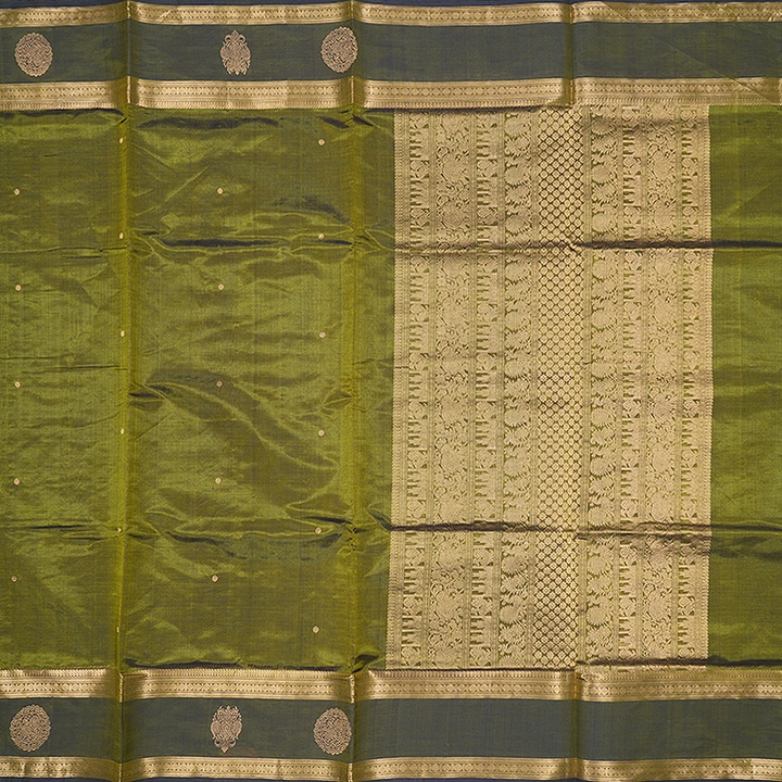 Hayagrivas Mehandi Green Kanchi Silk Cotton Saree SSCBF179I9-36