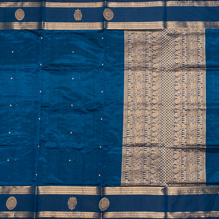Hayagrivas Rama Blue Kanchi Silk Cotton Saree SSCBF179I9-38