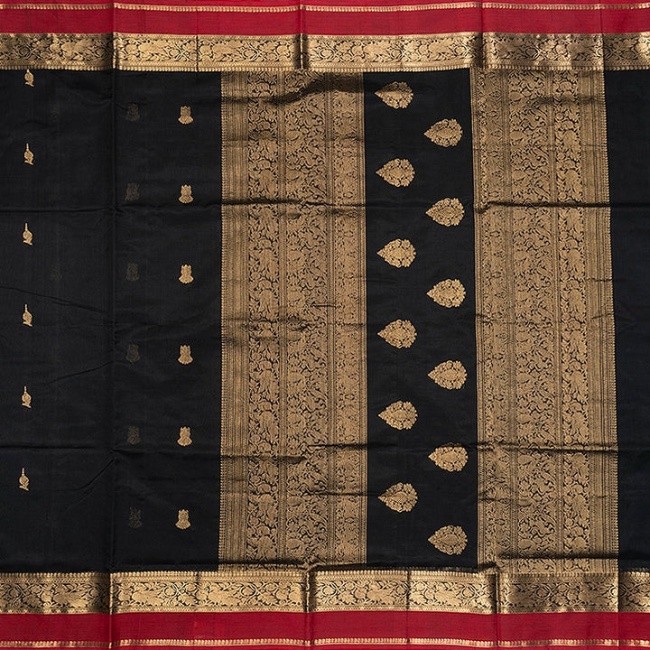Hayagrivas Black Kanchi Silk Cotton Saree SSCBF179I9-7
