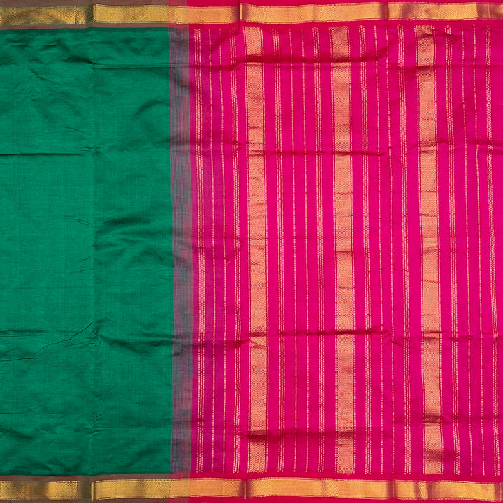Hayagrivas Bottle Green Semi Silk Cotton Saree SSCBF180I1-28