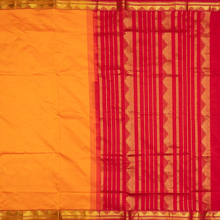 Hayagrivas Mango Orange Semi Silk Cotton Saree SSCBF180I1-7