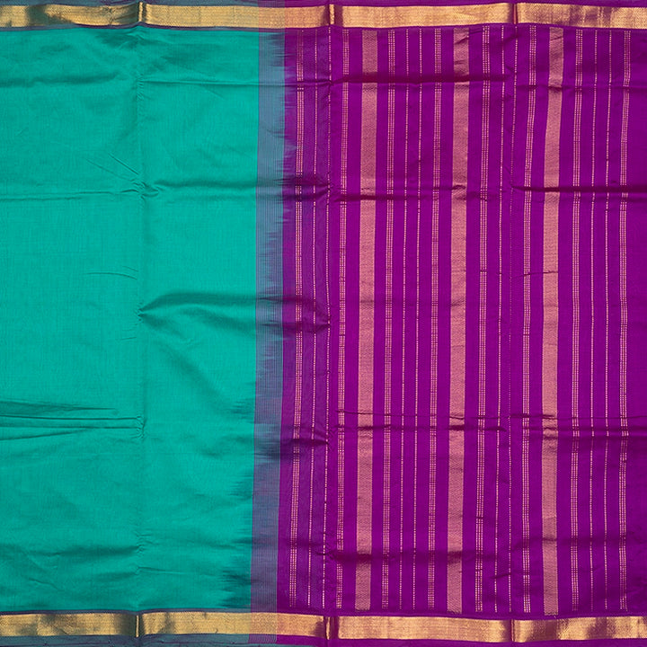 Hayagrivas Sea Green Semi Silk Cotton Saree SSCBF180I1-9
