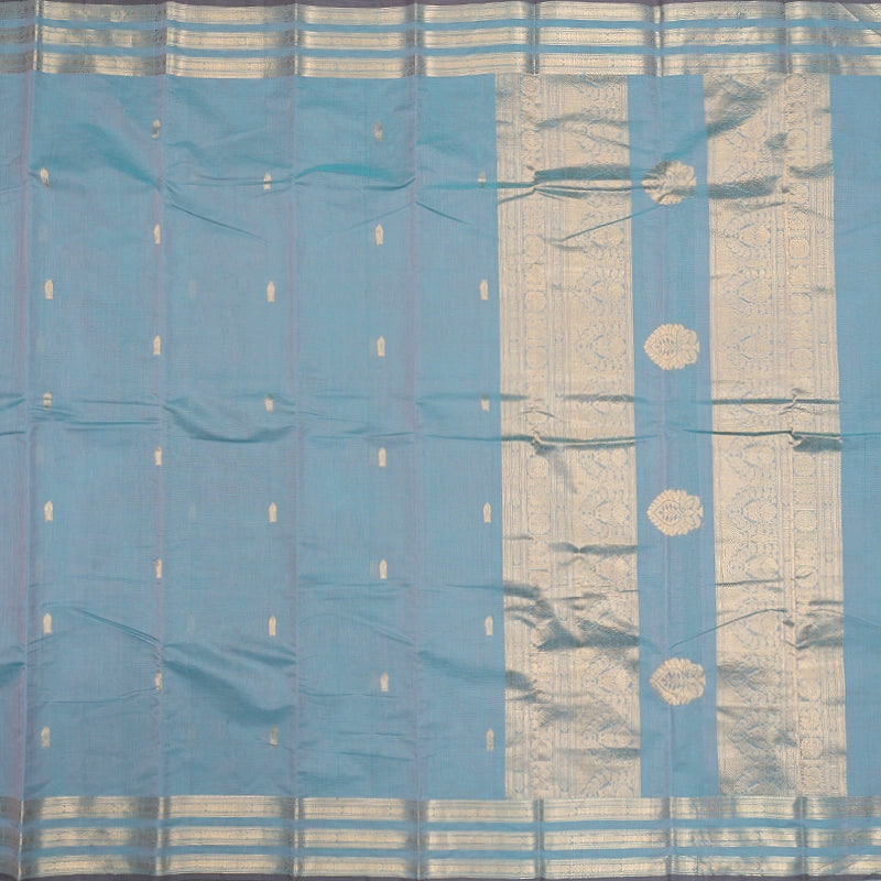 Hayagrivas Powder Blue Handloom Kanchi Cotton Saree SSCBF66E4-20