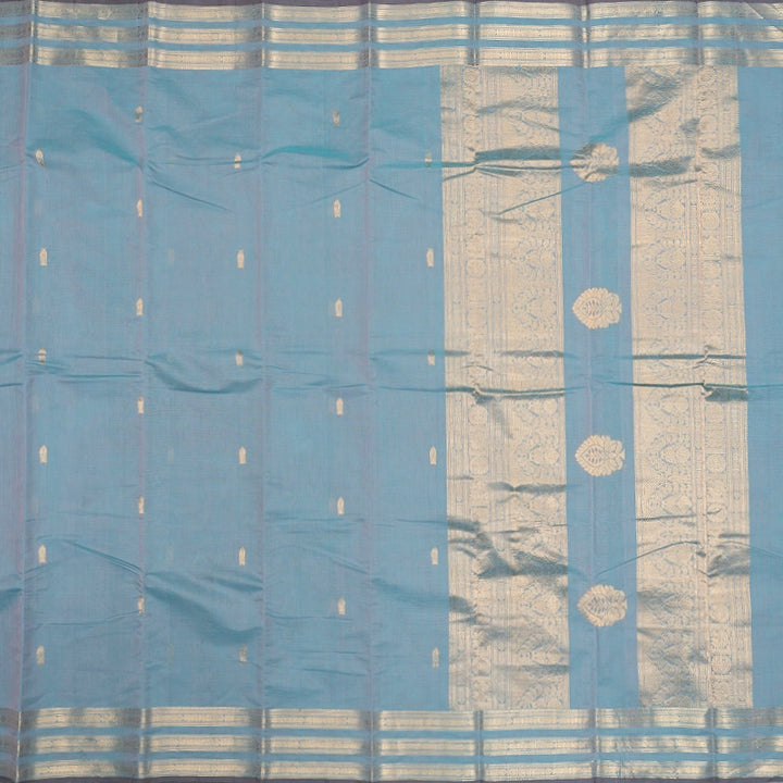 Hayagrivas Powder Blue Handloom Kanchi Cotton Saree SSCBF66E4-20