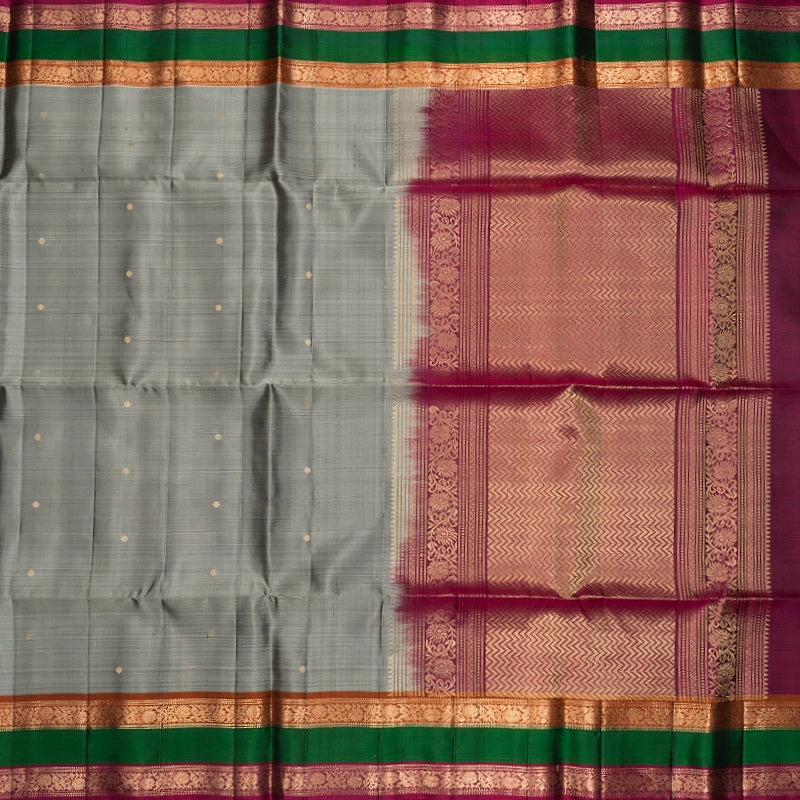 Hayagrivas Grey Handloom Soft Silk Saree SSKBF149H15-1