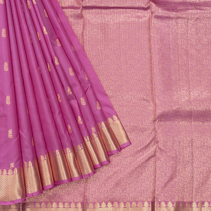 Hayagrivas Handloom Lotus Pink Kanjivaram Silk Saree KBF582G4-1