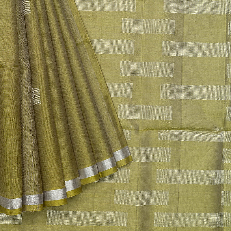 Hayagrivas Elaichi Green Handloom Soft Silk Saree KBE2101A1-1