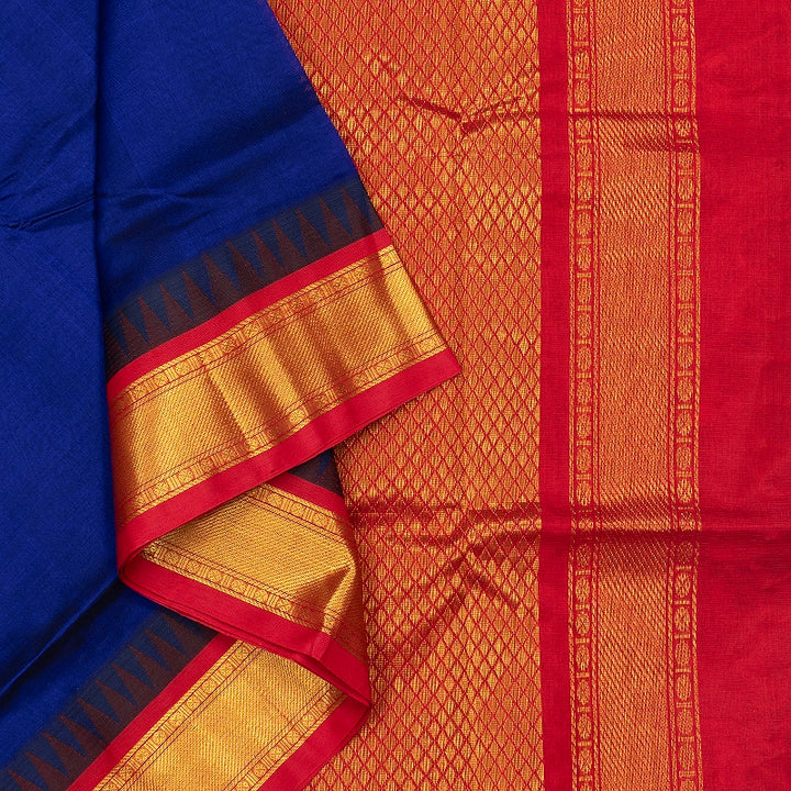 Hayagrivas MS Blue Pure Silk Cotton Saree SSCBF34D3-43