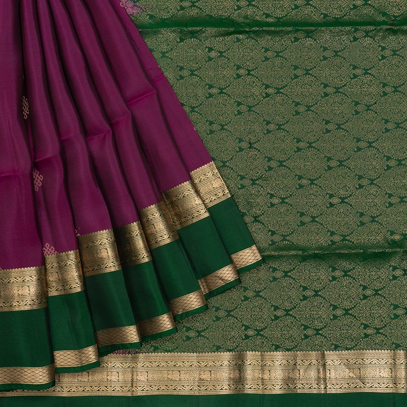 Hayagrivas Purple Handloom Soft Silk Saree KBF532G2-8
