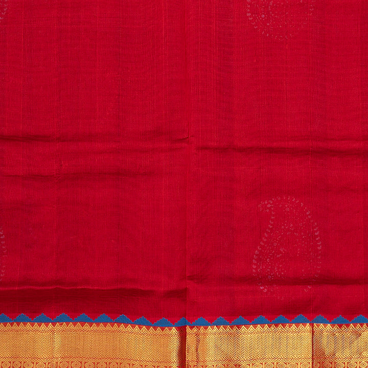 Hayagrivas Navy Blue Pure Printed Silk Cotton Saree HBF195E3-7