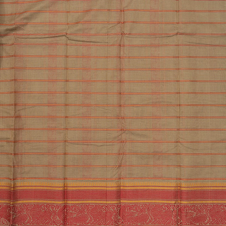 Hayagrivas Beige Handloom Kanchi Cotton Saree SSCBF66E6-13