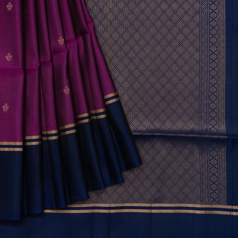 Hayagrivas Purple Handloom Soft Silk Saree KBF191E1-8