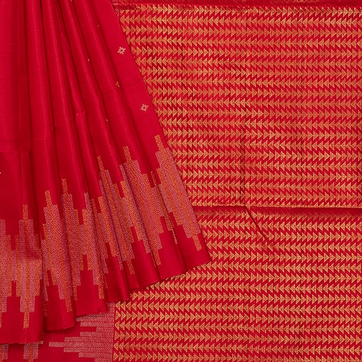 Hayagrivas Red Handloom Soft Silk Saree KBF536G3-8