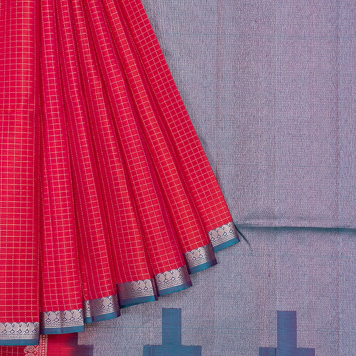 Hayagrivas Pink Handloom Soft Silk Saree KBF536G3-3