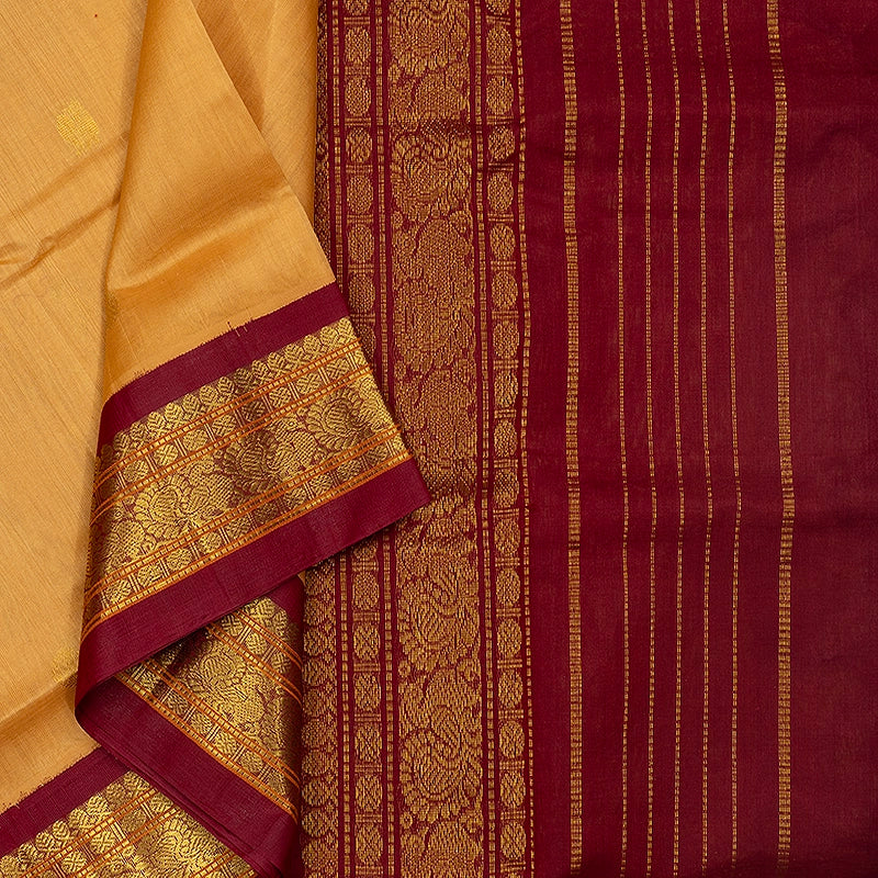 Hayagrivas Mild Peach Pure Silk Cotton Saree SSCBF34D4-20