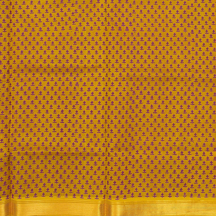 Hayagrivas Vadamalli Purple Pure Printed Silk Cotton Saree HBF195E1-1