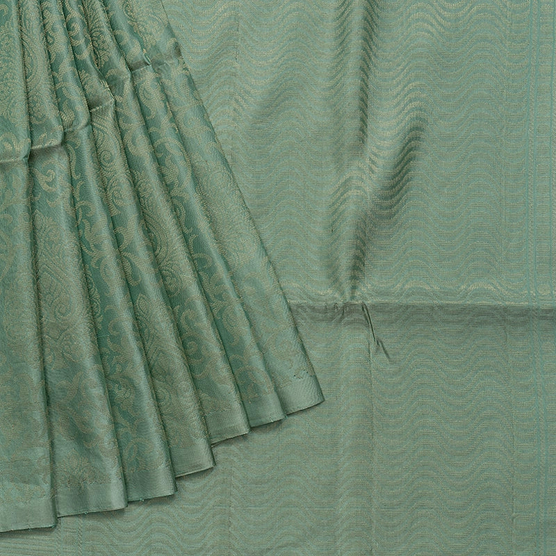 Hayagrivas Pastel Green Handloom Soft Silk Saree KBE2106A30-1