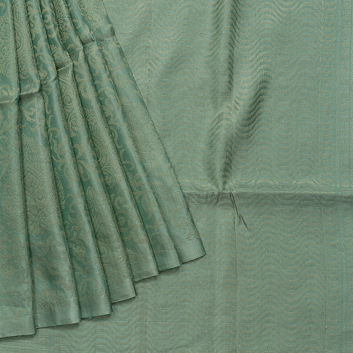 Hayagrivas Pastel Green Handloom Soft Silk Saree KBE2106A30-1