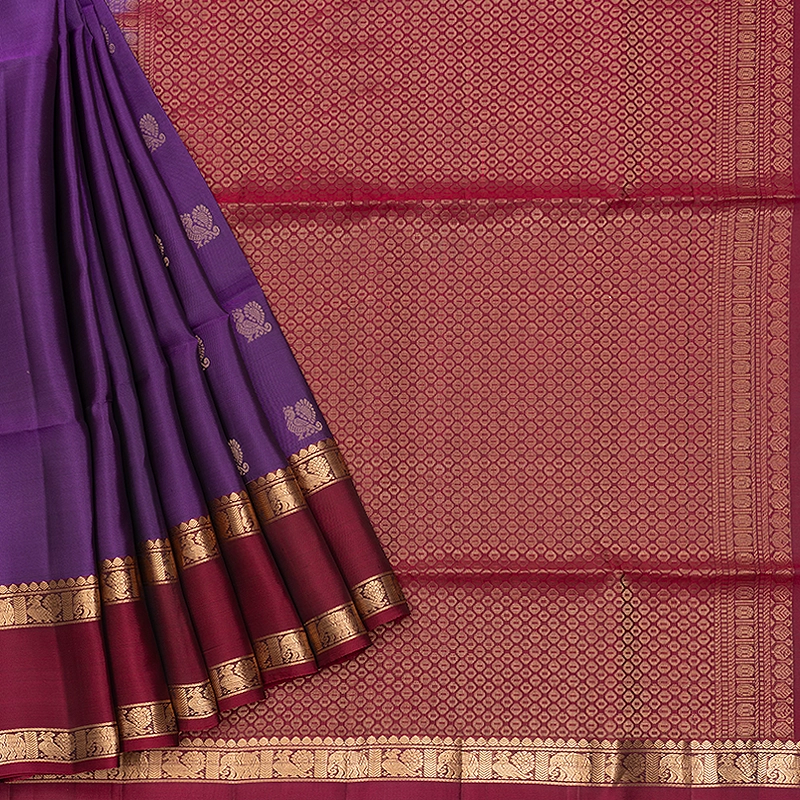 Hayagrivas Purple Handloom Soft Silk Saree KBF532G4-15