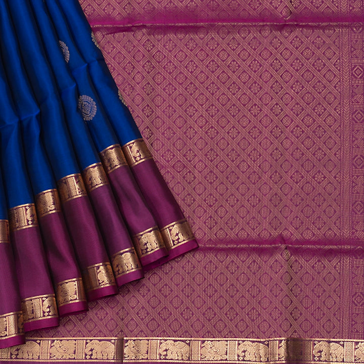 Hayagrivas Royal Blue Handloom Soft Silk Saree KBF532G4-24