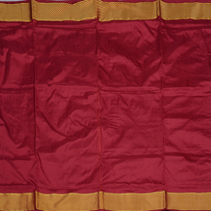 Hayagrivas Maroon Handloom Ten Yards Kanjivaram Silk Saree BBB2485L1-5