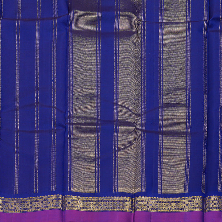 Hayagrivas Blue Handloom Kanjivaram Silk Saree with Dark Blue Border BBC1028J5-1