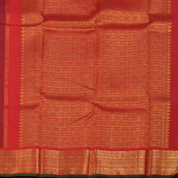 Hayagrivas Plum Purple Handloom Kanjivaram Silk Saree with Red Border BBC1031J3-1