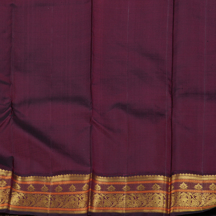 Hayagrivas Onion Pink Handloom Kanjivaram Silk Saree with Wine Maroon Border BBC1031J4-1