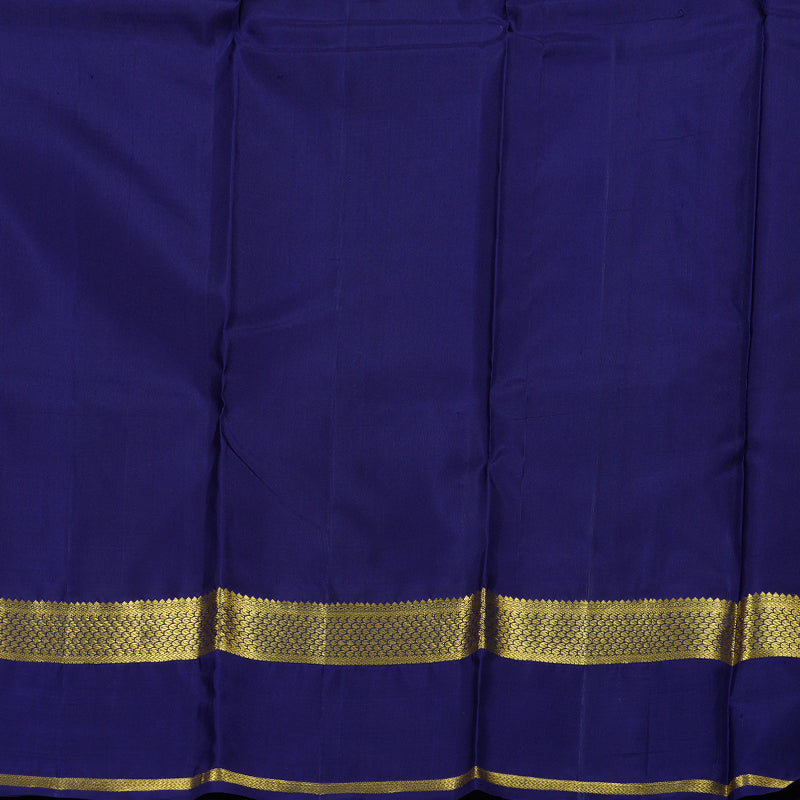 Hayagrivas Dual Tone (Pink With Yellow) Handloom Kanjivaram Silk Saree with Blue Border BBC1079J12-1