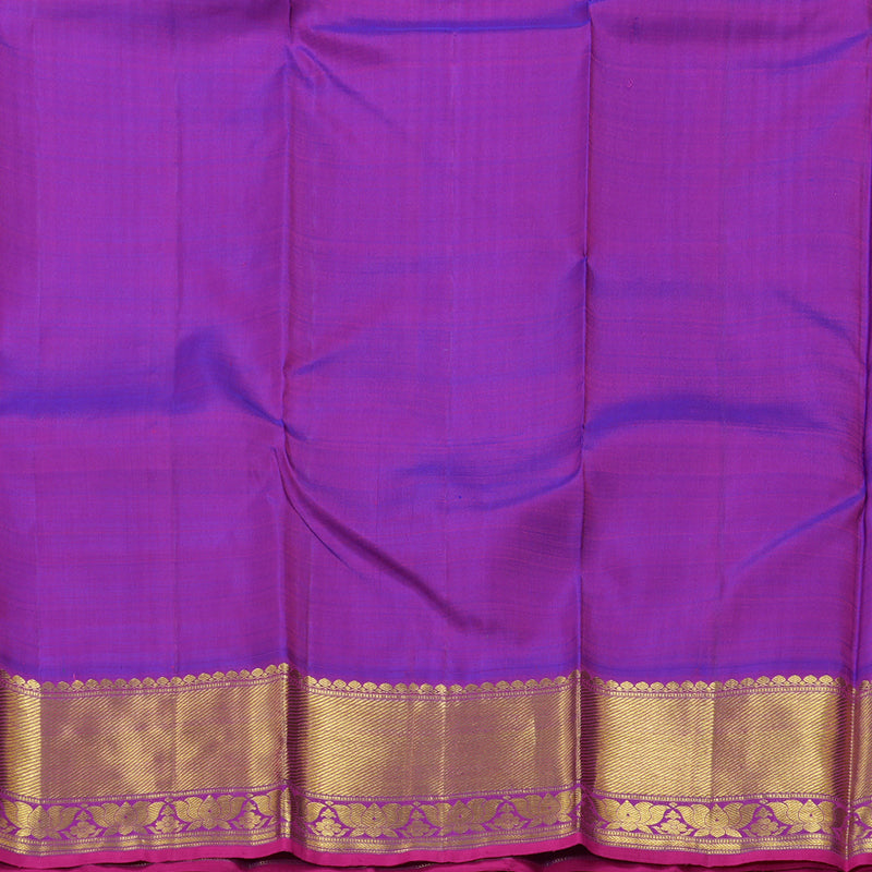 Hayagrivas Pastel Green Handloom Kanjivaram Silk Saree with Purple Border BBC1081J5-1