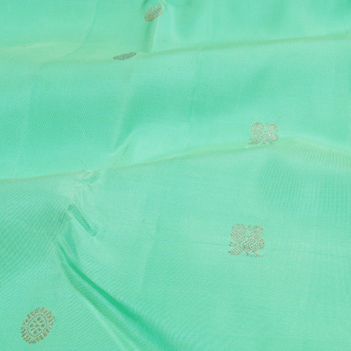 Hayagrivas Pastel Green Kanjivaram Silk Saree with Dark Pink Border BBC1084J1-1